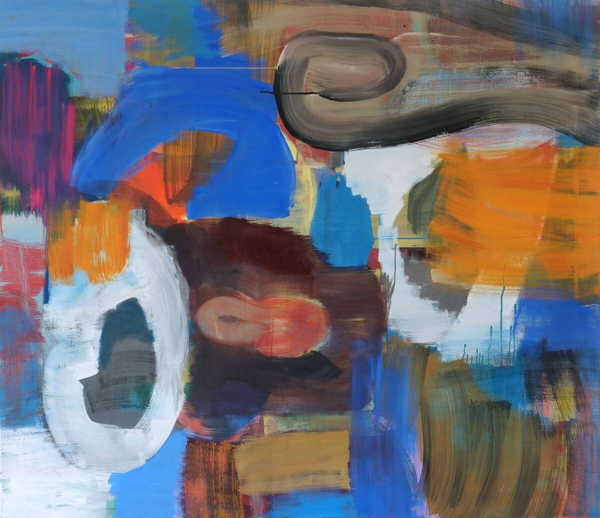 Gemälde von Christine Gläser: werden, 2009, Eitempera auf Baumwolle, 130x150 cm