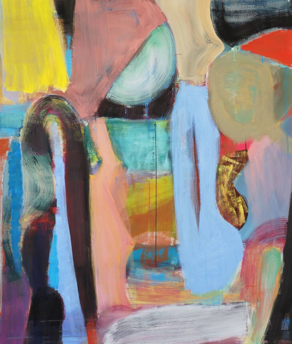Gemälde von Christine Gläser: steigen, 2011, Eitempera auf Baumwolle, 150x130 cm
