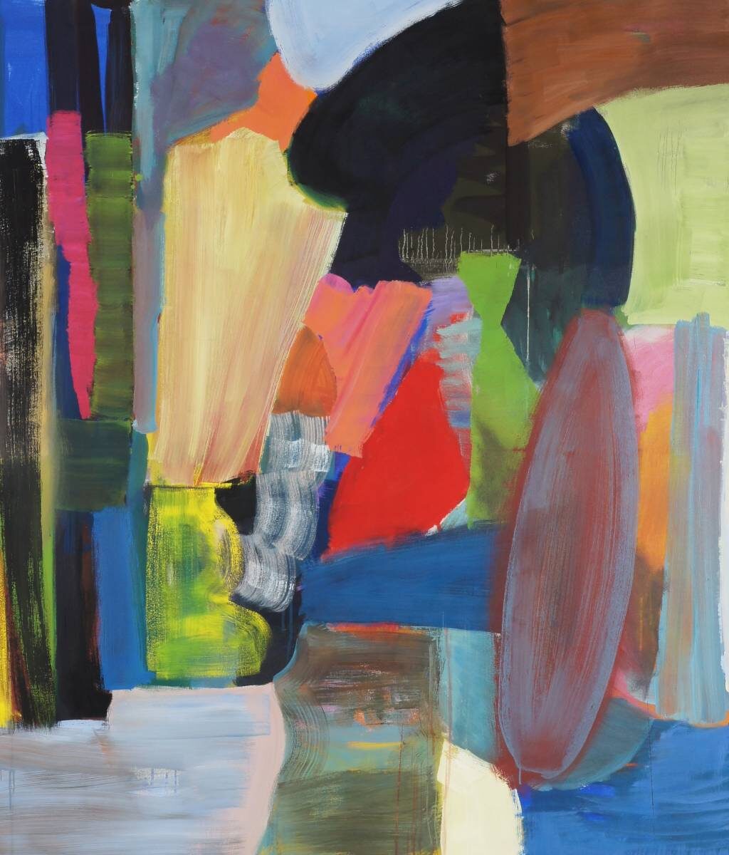 Gemälde von Christine Gläser: vor dunkel, 2011, Eitempera auf Baumwolle, 150x130 cm
