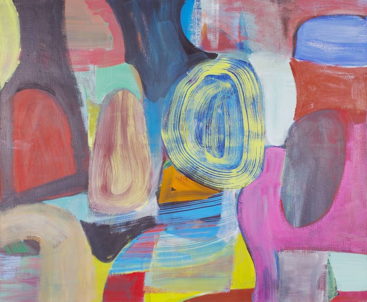 Gemälde von Christine Gläser: look, 2012, Eitempera auf Baumwolle, 100x120 cm