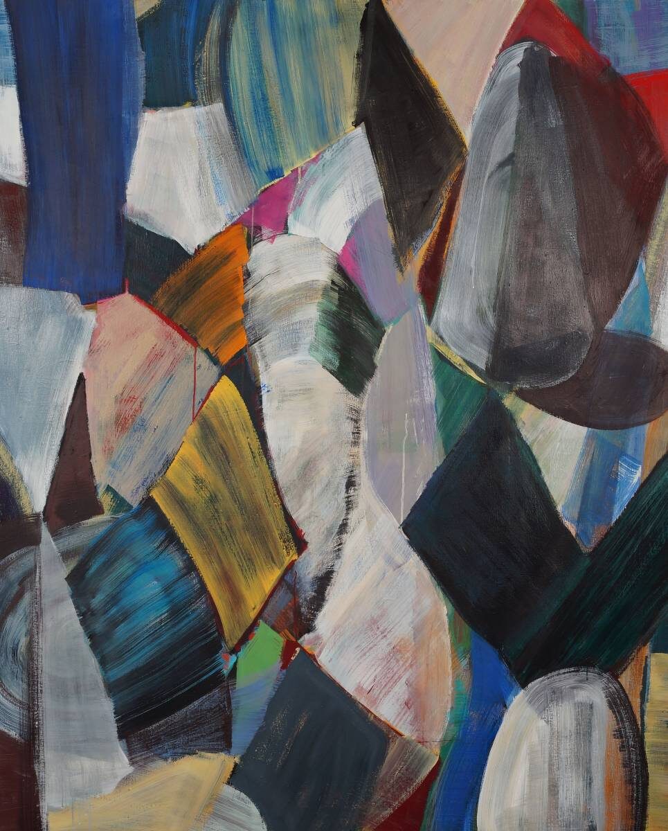 Gemälde von Christine Gläser: Karo, 2013, Eitempera auf Baumwolle, 170x140 cm