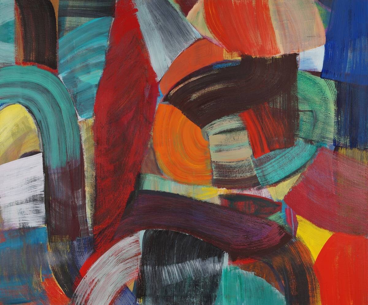 Gemälde von Christine Gläser: Raute, 2013, Eitempera auf Baumwolle, 100x120 cm