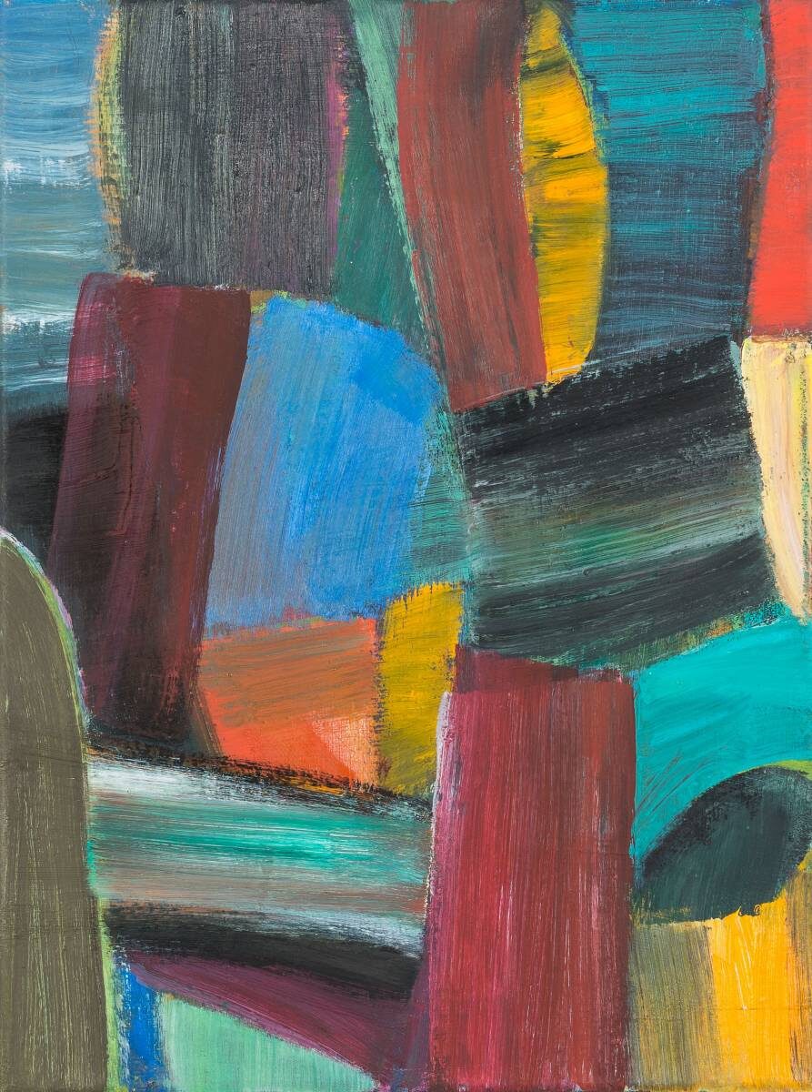 Gemälde von Christine Gläser: Werk, 2014, Eitempera und Öl auf Baumwolle, 40x30 cm