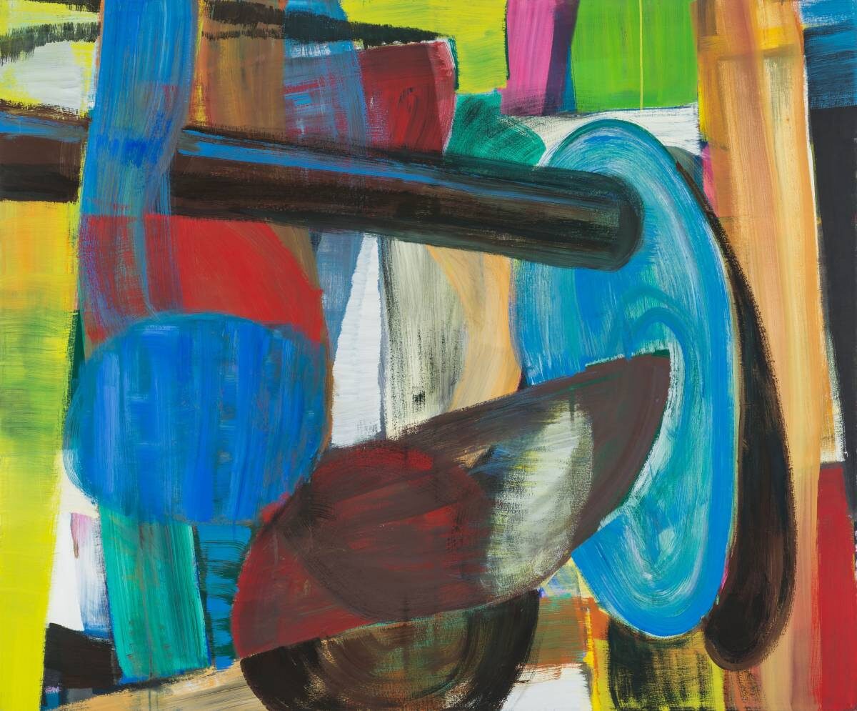 Gemälde von Christine Gläser: Schild, 2014, Eitempera auf Baumwolle, 100x120 cm