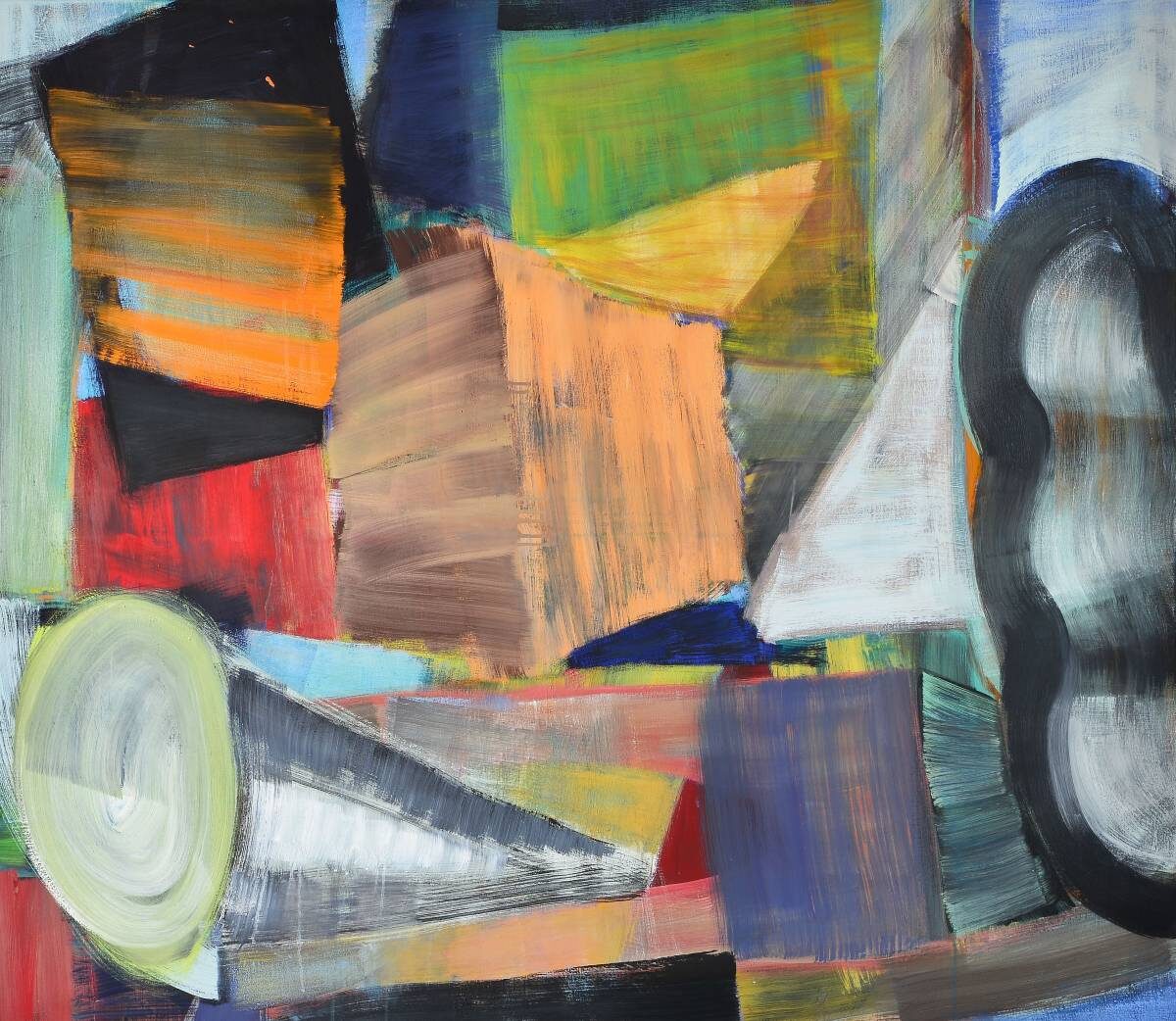 Gemälde von Christine Gläser: Kiste, 2015, Eitempera auf Baumwolle, 130x150 cm