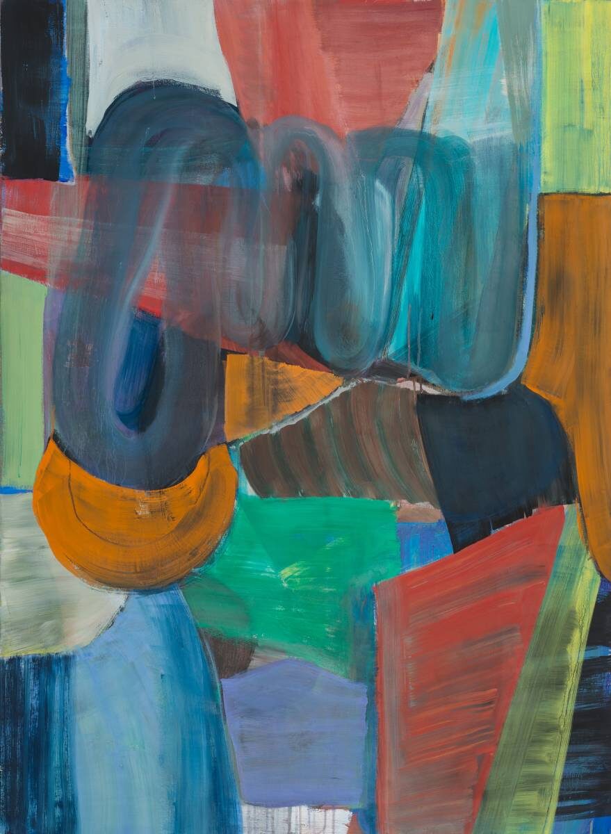 Gemälde von Christine Gläser: Schlinge, 2016, Eitempera auf Baumwolle, 150 x 110 cm