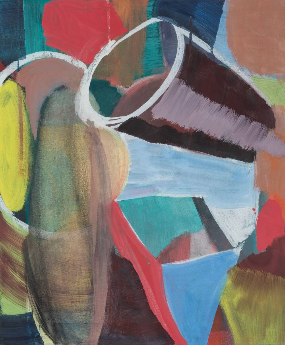 Gemälde von Christine Gläser: Blick, 2016, Eitempera auf Baumwolle, 60x50 cm