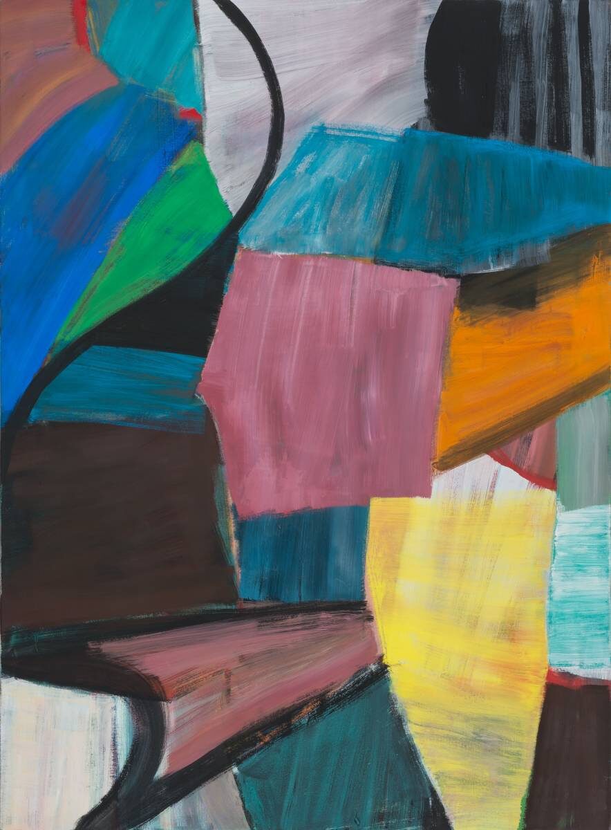 Gemälde von Christine Gläser: Gelbeck, 2016, Eitempera auf Baumwolle, 150 x 110 cm
