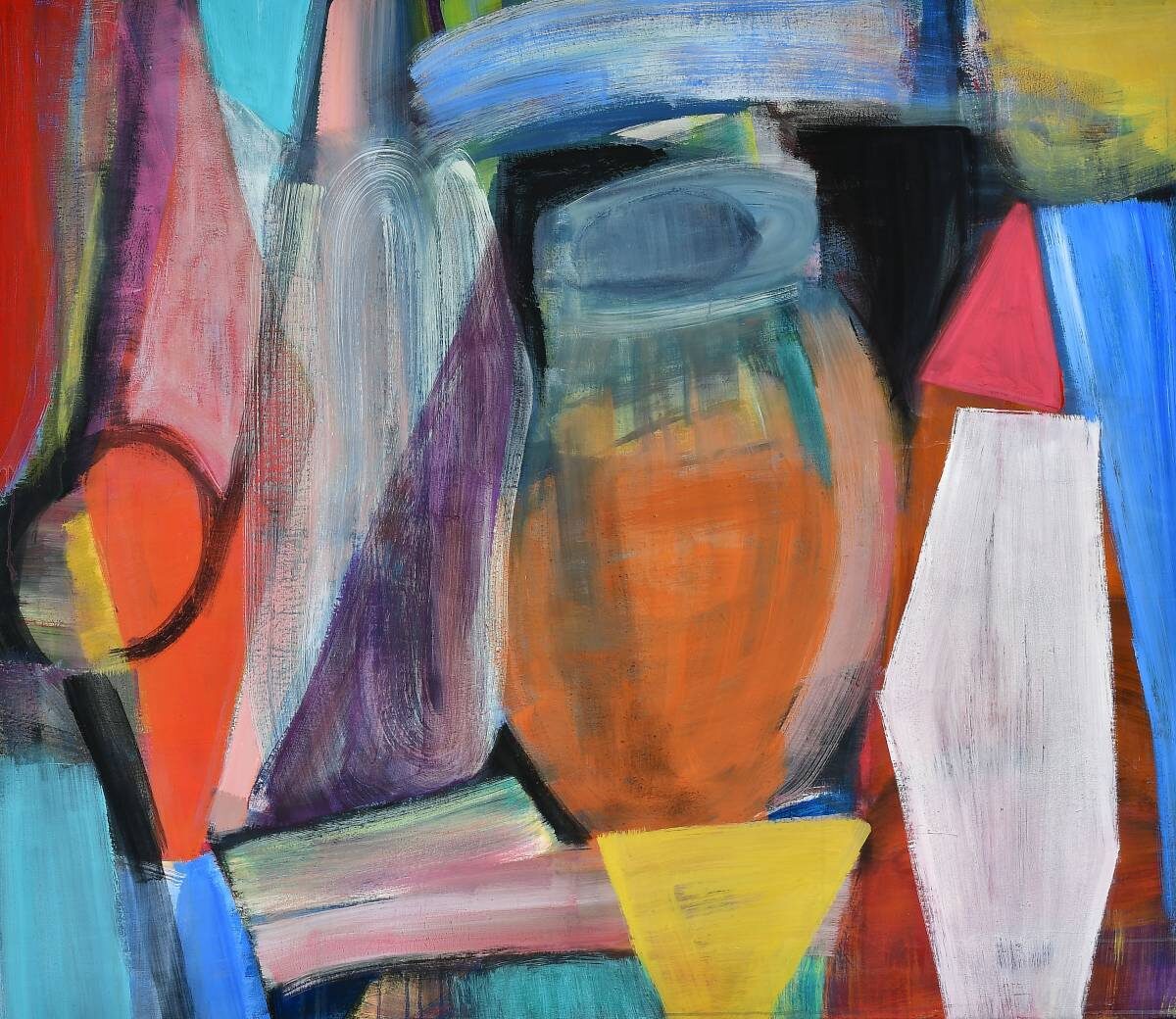 Gemälde von Christine Gläser: satt, 2017, Eitempera auf Baumwolle, 130 x 150 cm