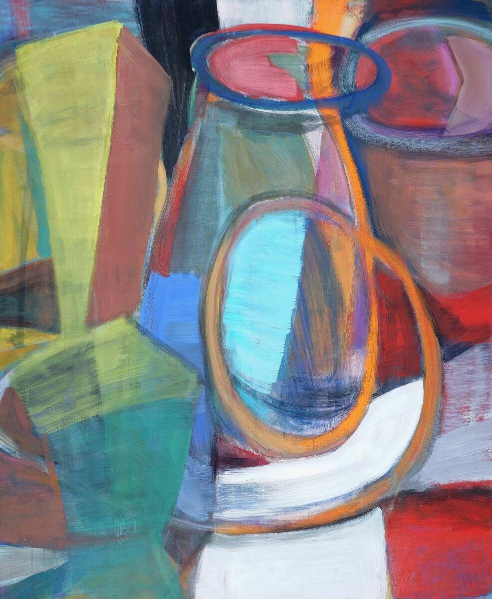 Gemälde von Christine Gläser: lasso, 2018, Eitempera auf Baumwolle, 170 x 140 cm