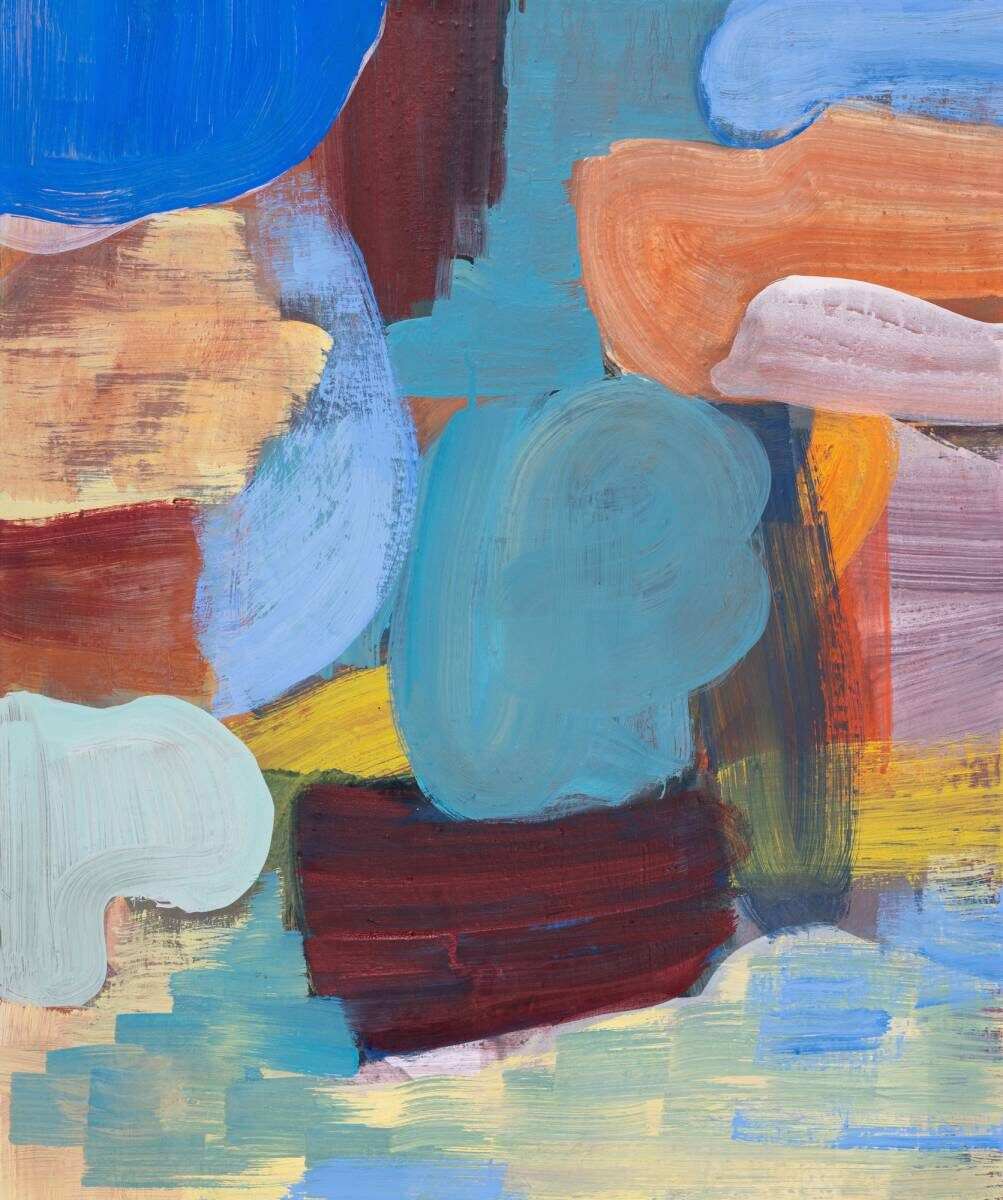 Gemälde von Christine Gläser: Schaum, 2020, Eitempera auf Baumwolle, 60 x 50 cm