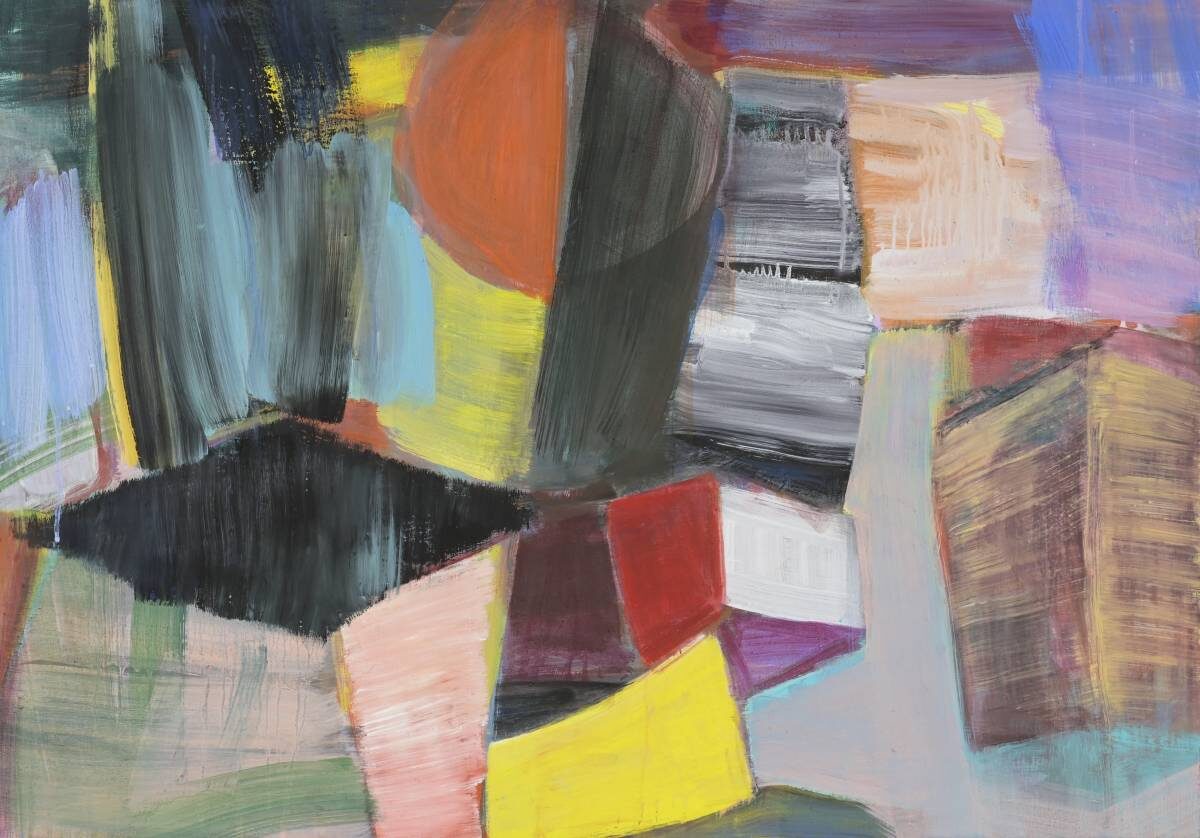 Gemälde von Christine Gläser: another day, 2020, Eitempera auf Baumwolle, 70 x 100 cm