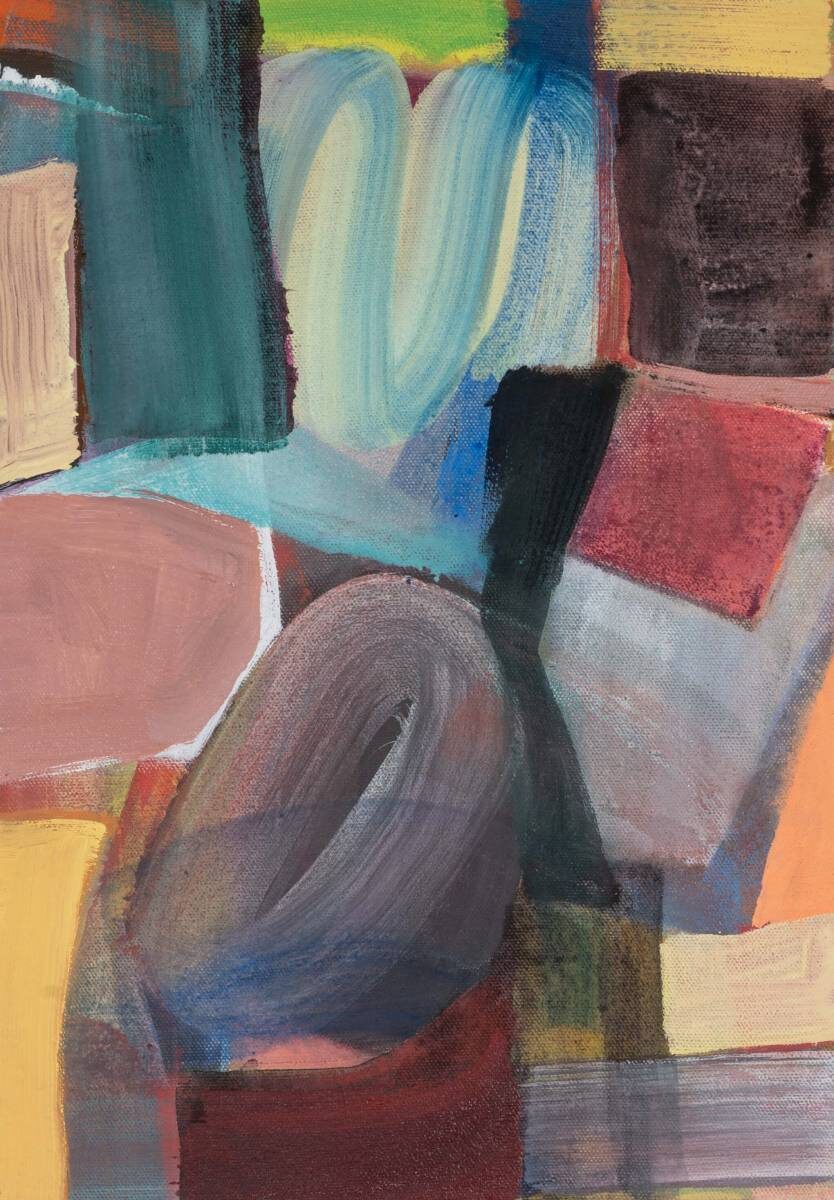 Gemälde von Christine Gläser: M, 2021, Eitempera auf Baumwolle, 50 x 35 cm