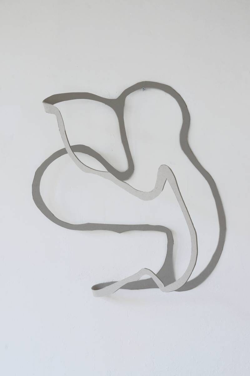 Arbeit von Christine Gläser: Einladung, 2009, Graupappe