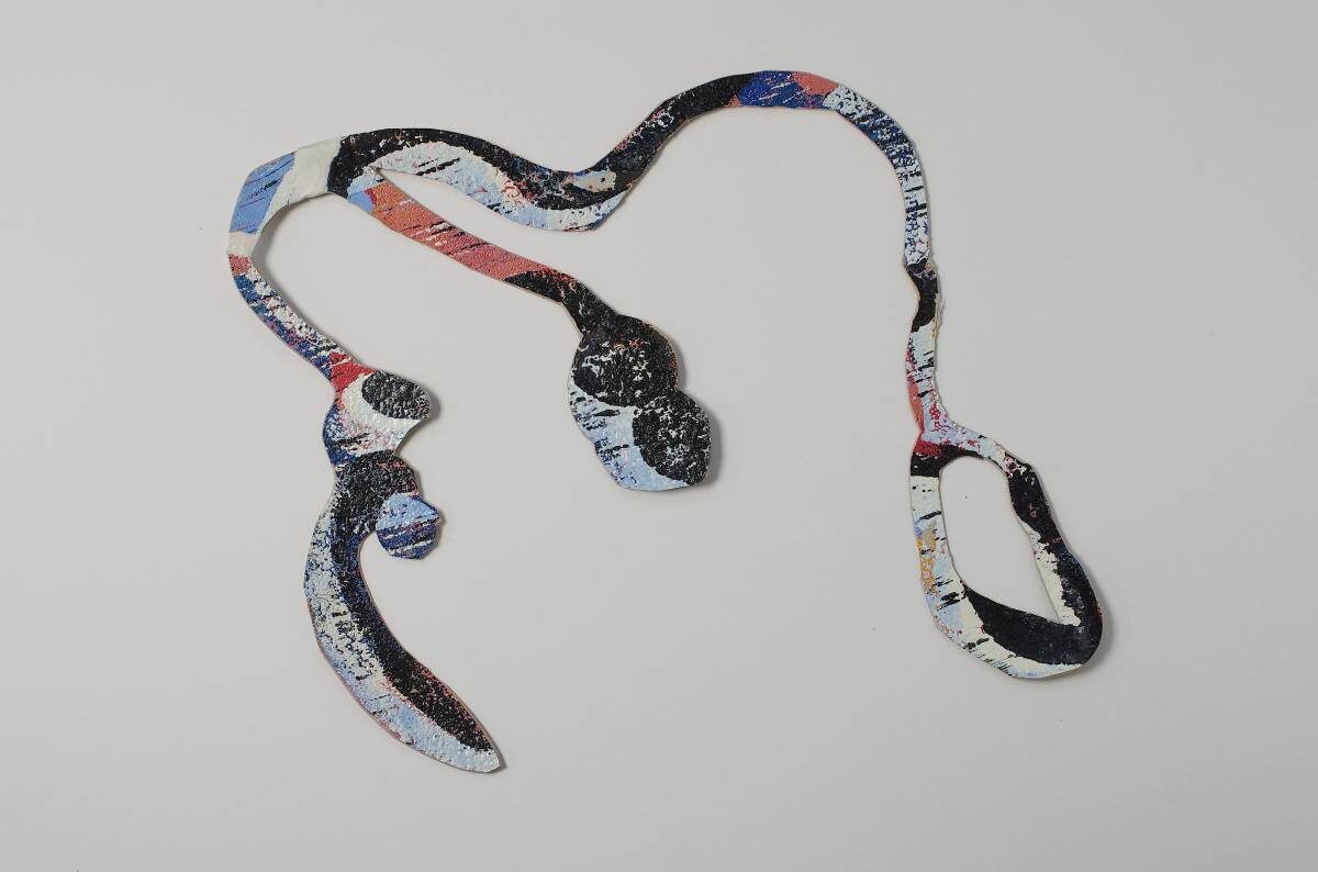 Arbeit von Christine Gläser: lar, 2013, Pappe, Ölfarbe, 33x42 cm