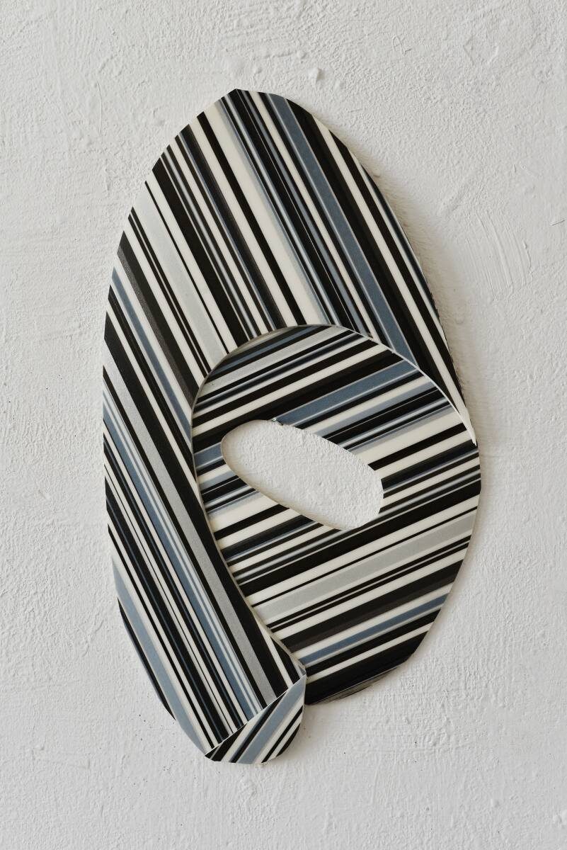 Arbeit von Christine Gläser: kopf, 2013, PVC, 33x19 cm