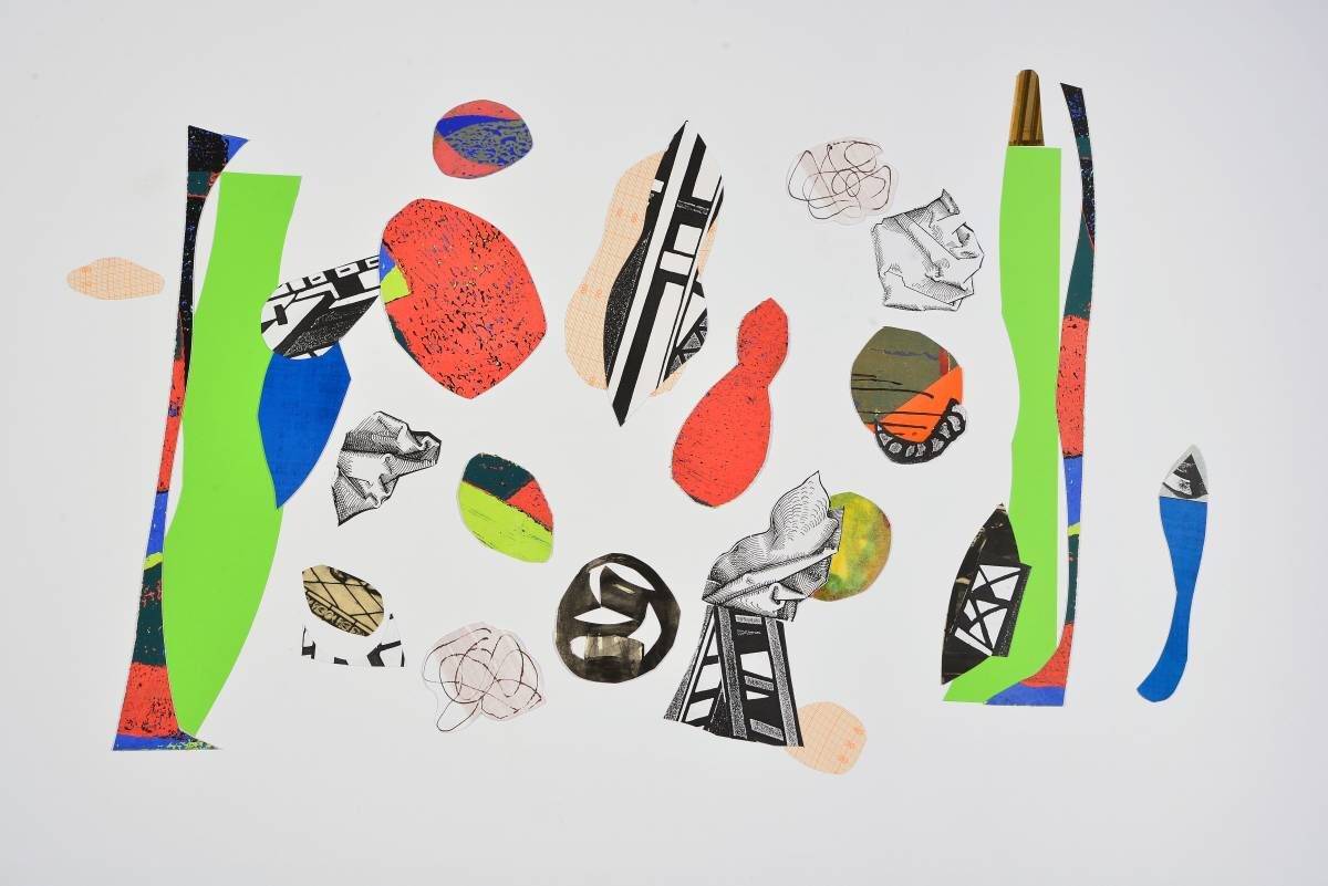 Arbeit von Christine Gläser: all, 2015, Collage, 54.5x74.5 cm