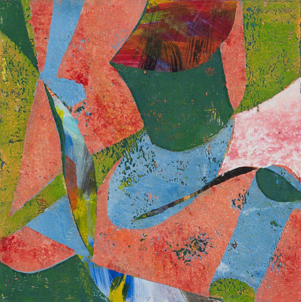 Arbeit von Christine Gläser: Einweiss, 2023, Linolschnitt Unikat, 25 x 25 cm